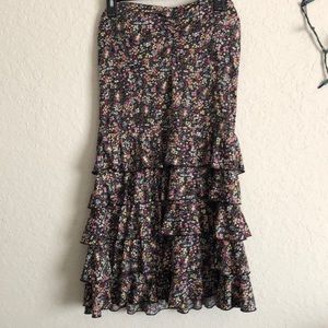 Forever 21 XL Strapless Ruffle Floral Dress